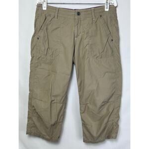 Kuhl Women's Size 6 Tan Cropped Pants Hiking Trails Outdoors Vacation Athleisure